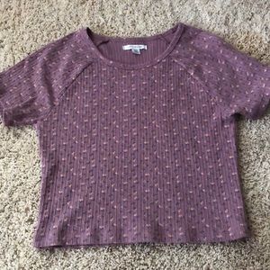 american eagle cropped tee floral